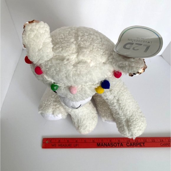 Love2Design Llama Large Plush Reversible Sequins 15x12x12 Inches With Tags - Picture 14 of 15